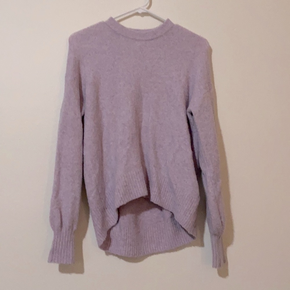 Lavender high/low sweater, XS